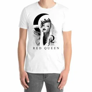 Red Queen Elena Black & white Crescent shirt